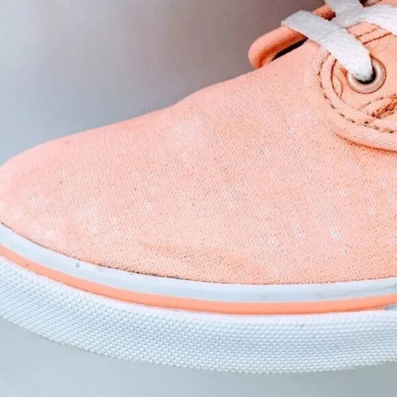 Vans Off the Wall Women Canvas Sneakers (TC9R) Classic C&L Era 59 in Peach Sz 8 - Picture 10 of 12